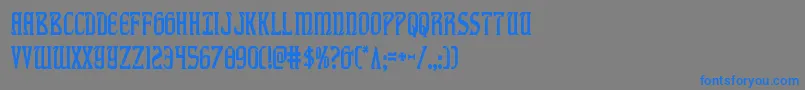 fiddlerscovecond Font – Blue Fonts on Gray Background