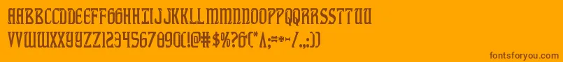 fiddlerscovecond Font – Brown Fonts on Orange Background