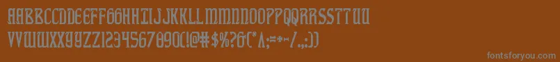 フォントfiddlerscovecond – 茶色の背景に灰色の文字