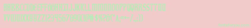 fiddlerscovecond Font – Green Fonts on Pink Background