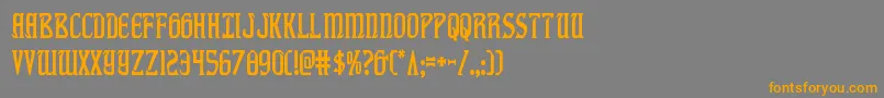 フォントfiddlerscovecond – オレンジの文字は灰色の背景にあります。