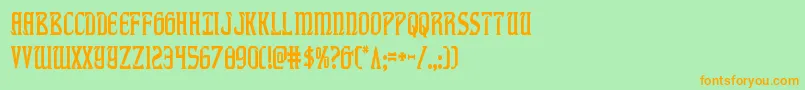 fiddlerscovecond Font – Orange Fonts on Green Background