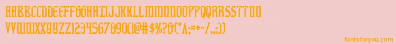 fiddlerscovecond Font – Orange Fonts on Pink Background