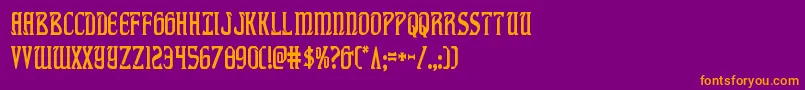 fiddlerscovecond Font – Orange Fonts on Purple Background