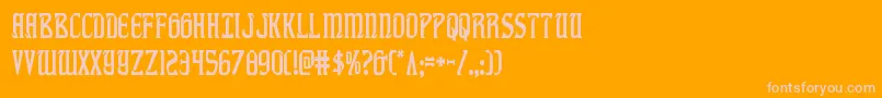 fiddlerscovecond Font – Pink Fonts on Orange Background