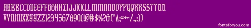 fiddlerscovecond Font – Pink Fonts on Purple Background