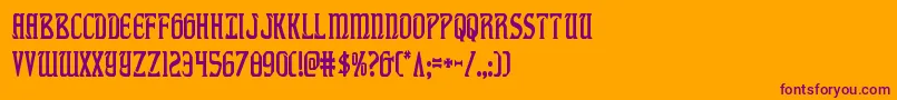 fiddlerscovecond Font – Purple Fonts on Orange Background