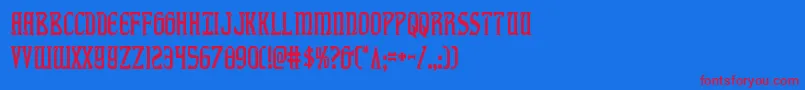 fiddlerscovecond Font – Red Fonts on Blue Background