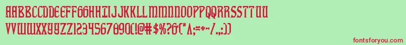 fiddlerscovecond Font – Red Fonts on Green Background