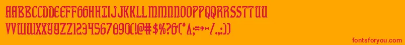 fiddlerscovecond Font – Red Fonts on Orange Background