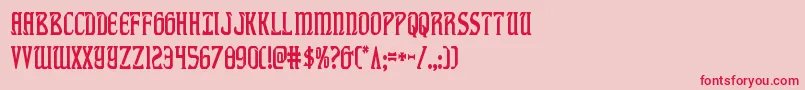 fiddlerscovecond Font – Red Fonts on Pink Background