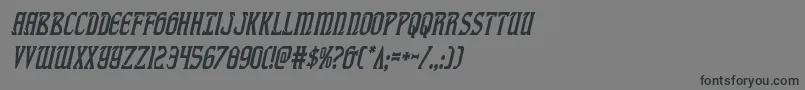 fiddlerscovecondital-Schriftart – Schwarze Schriften auf grauem Hintergrund