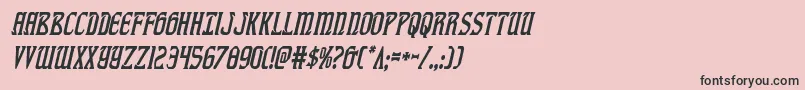 fiddlerscovecondital-Schriftart – Schwarze Schriften auf rosa Hintergrund