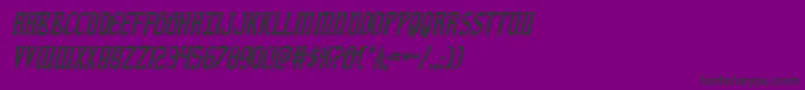 fiddlerscovecondital-Schriftart – Schwarze Schriften auf violettem Hintergrund