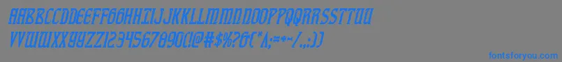 fiddlerscovecondital-Schriftart – Blaue Schriften auf grauem Hintergrund