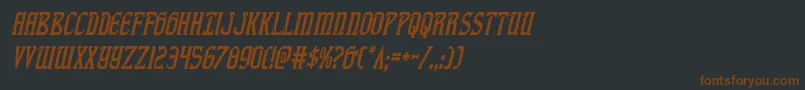 fiddlerscovecondital Font – Brown Fonts on Black Background