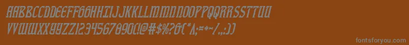 Шрифт fiddlerscovecondital – серые шрифты на коричневом фоне