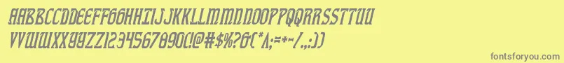 fiddlerscovecondital Font – Gray Fonts on Yellow Background