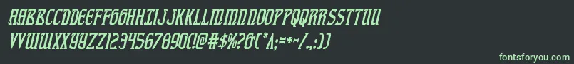 fiddlerscovecondital Font – Green Fonts on Black Background