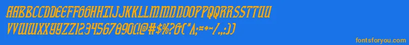fiddlerscovecondital Font – Orange Fonts on Blue Background