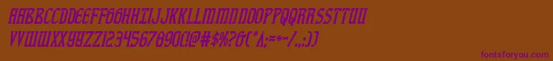 fiddlerscovecondital Font – Purple Fonts on Brown Background