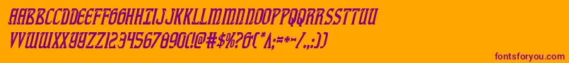 fiddlerscovecondital Font – Purple Fonts on Orange Background