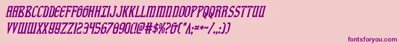 fiddlerscovecondital Font – Purple Fonts on Pink Background