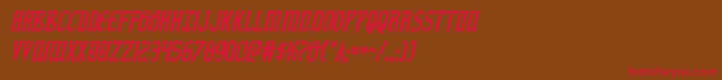 fiddlerscovecondital Font – Red Fonts on Brown Background