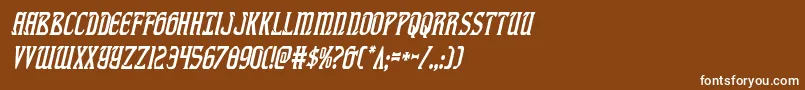 fiddlerscovecondital Font – White Fonts on Brown Background