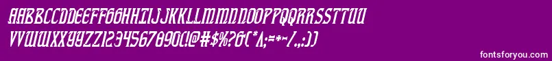 fiddlerscovecondital Font – White Fonts on Purple Background