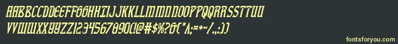 フォントfiddlerscovecondital – 黒い背景に黄色の文字