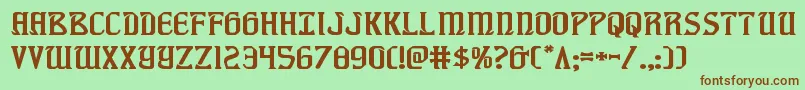 fiddlerscoveexp Font – Brown Fonts on Green Background