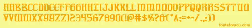 fiddlerscoveexp Font – Orange Fonts on Yellow Background