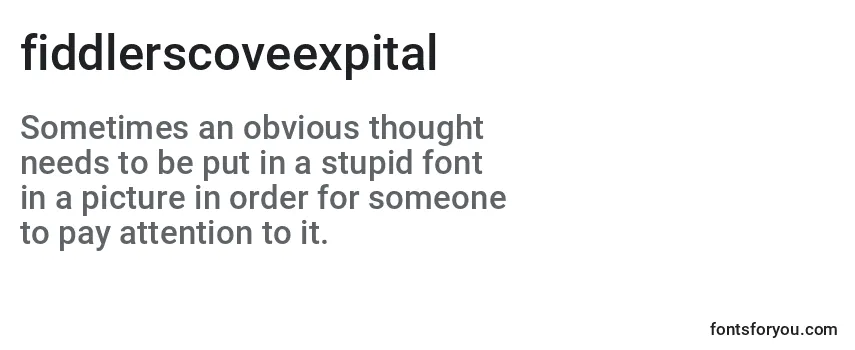 Review of the Fiddlerscoveexpital (126632) Font
