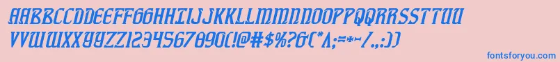 fiddlerscoveital Font – Blue Fonts on Pink Background