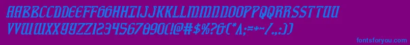 fiddlerscoveital Font – Blue Fonts on Purple Background