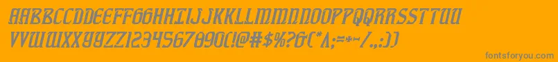 fiddlerscoveital Font – Gray Fonts on Orange Background