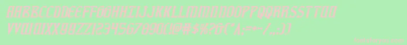 fiddlerscoveital Font – Pink Fonts on Green Background