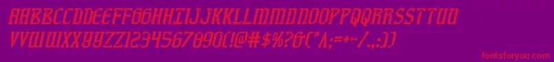 fiddlerscoveital Font – Red Fonts on Purple Background