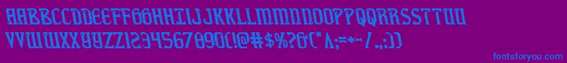 fiddlerscoveleft Font – Blue Fonts on Purple Background