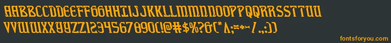 fiddlerscoveleft Font – Orange Fonts on Black Background