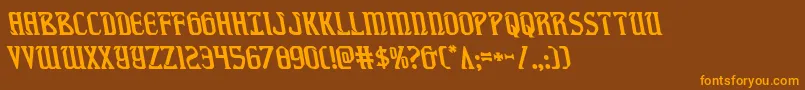 fiddlerscoveleft Font – Orange Fonts on Brown Background