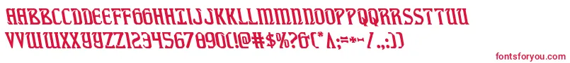 fiddlerscoveleft Font – Red Fonts on White Background