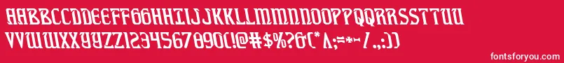 fiddlerscoveleft Font – White Fonts on Red Background