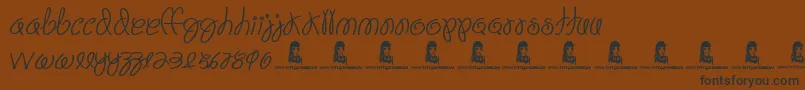 Fiesta Time Font – Black Fonts on Brown Background