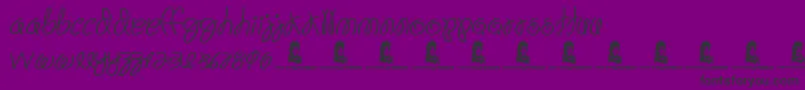 Fiesta Time-Schriftart – Schwarze Schriften auf violettem Hintergrund