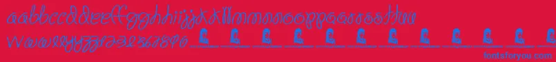 Fiesta Time Font – Blue Fonts on Red Background