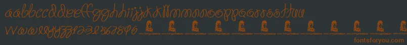 Fiesta Time Font – Brown Fonts on Black Background
