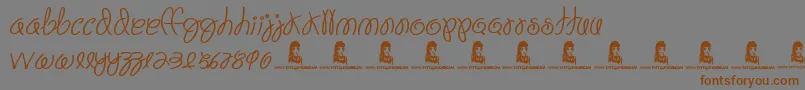 Fiesta Time Font – Brown Fonts on Gray Background