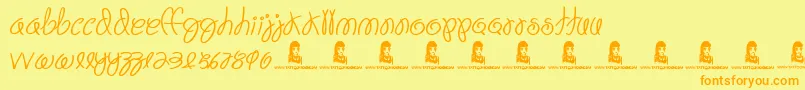 Fiesta Time Font – Orange Fonts on Yellow Background